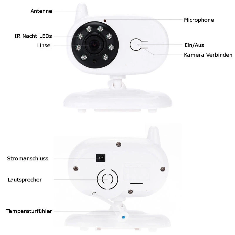 850 Babyphone беспроводной видео радионяня Kamera 3 5 Zoll ЖК дисплей камера наблюдения