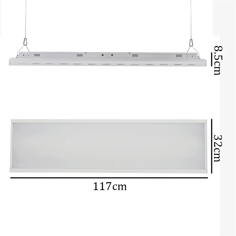 Newest 320W High Bay Linear Tri-proof Industrial Light 1-10V Dimmable Controal Lens117X32X8.5cm+Component Bag