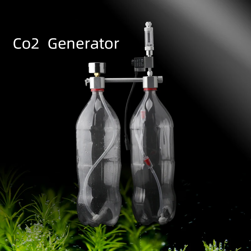 Аквариум DIY CO2 генератор системы люкс, с давлением воздушного потока регулирования водяное растение для аквариума 2 клапана диффузор