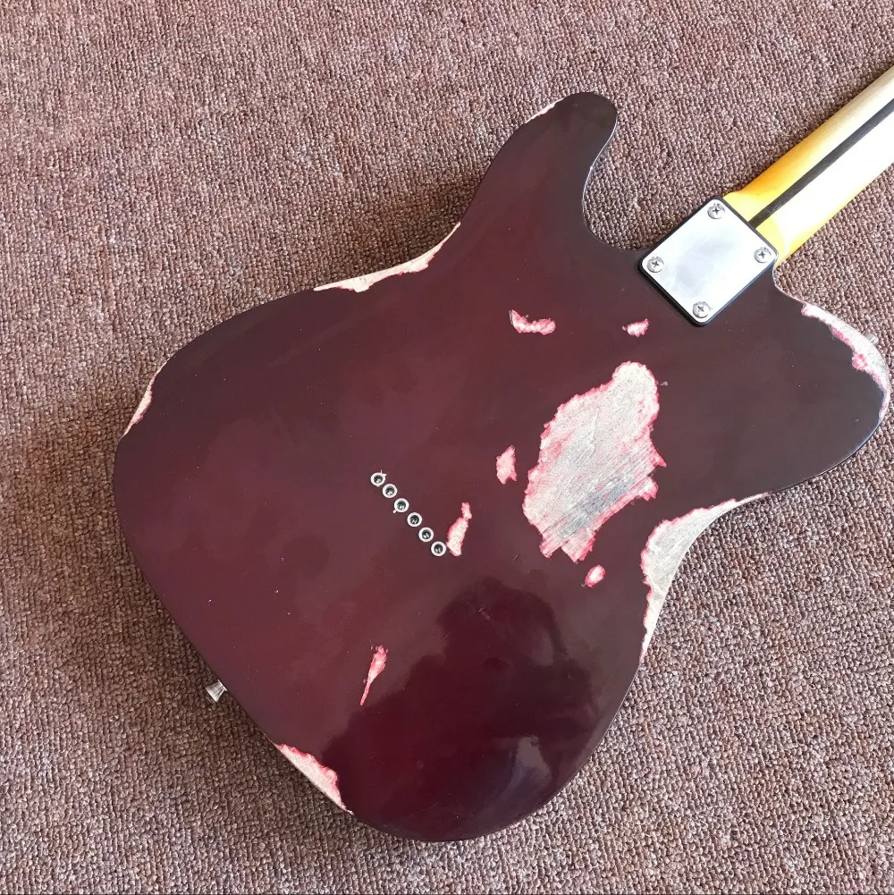 Новая, 6 струн клен гриф электрогитара, TL gitaar Релики от руки гитара ra. Реальные фотографии