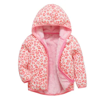 

Winter Hooded Soft Polar Fleece Child Coat Warm Print Baby Girls Jackets Children Outerwear Clothing Kids Outfits 3-9 Years Old