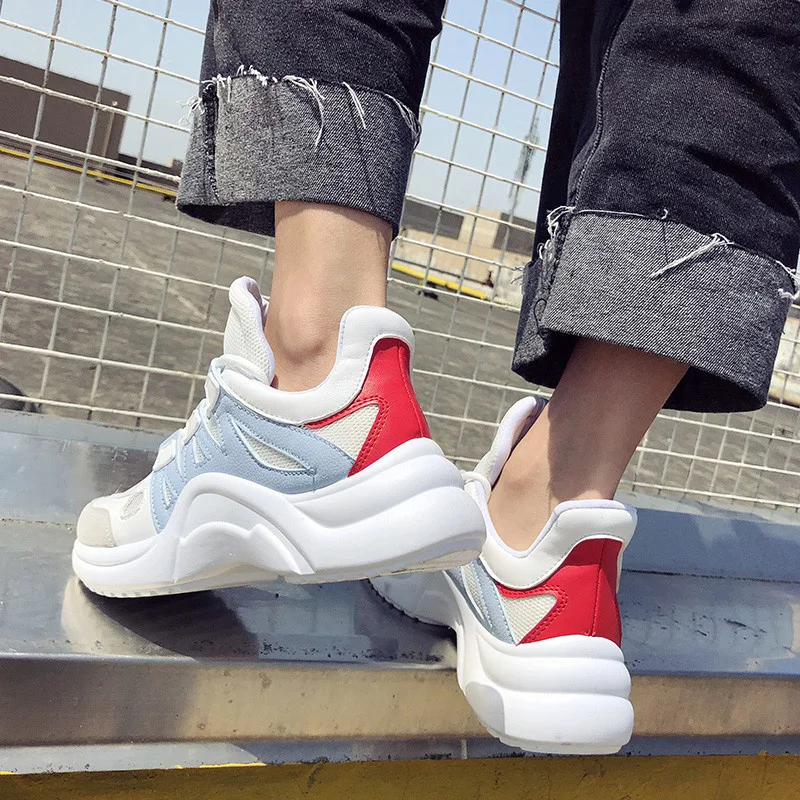 Women Shoes White Chunky Sneakers Spring Women Vulcanized Shoes Fashion Trainers Baskets Sneakers Women Chaussures Femme