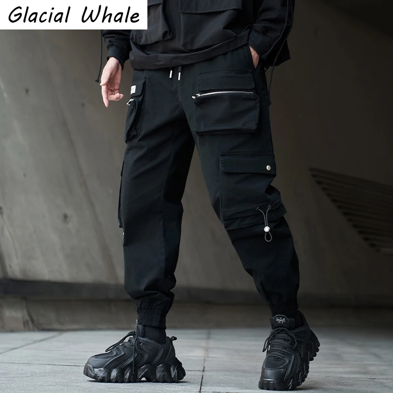 PROD 1005003316004367 GlacialWhale Mens Cargo Pants Fashion Baggy
Joggers Male Hip Hop Techwear Japanese Streetwear Black Trousers
Jogging Pants Men