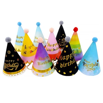 

10Pcs Comfortable Hat Funny Adorable Birthday Party Hat Birthday Headdress Party Decor Party Cap for Kids Adults Children