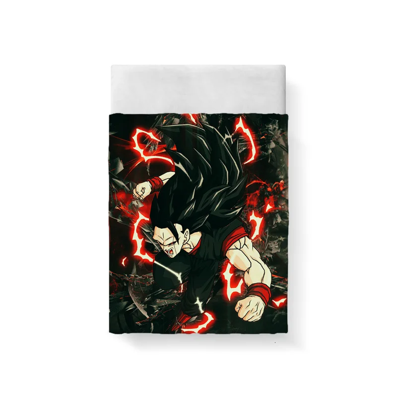 3D King size постельное белье Dragon Ball японское постельное белье с аниме набор хлопковое постельное белье Комплект высокого класса роскошные одеяла и комплекты белья домашний текстиль