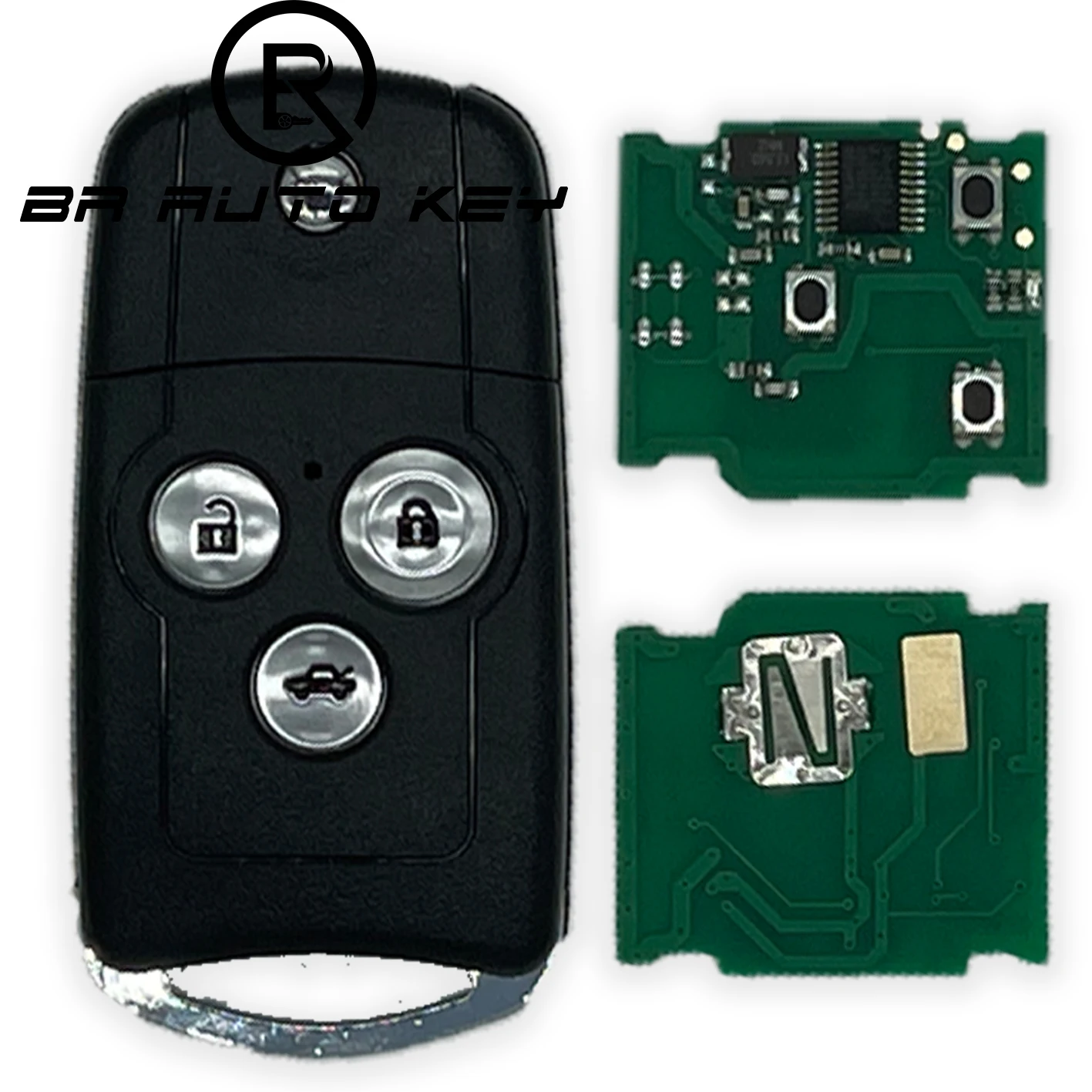 3 Buttons flip Remote Key fob For Honda Accord 2008-2012 old Civic 433MHZ with ID46 PCF7936 chip Folding Key Control 3 1 buttons remote flip car key fob shell case cover for honda accord acura tl tsx mdx rdx zdx 2007 2008 2009 with uncut blade