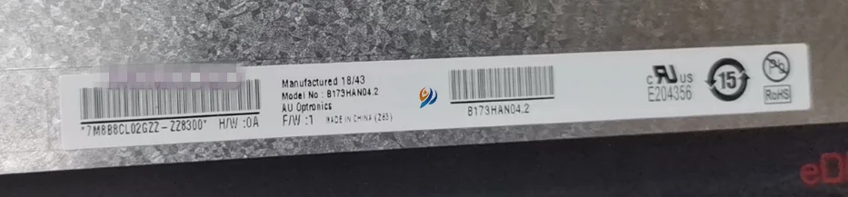 17,3 ''FHD 800: 1 Контрастность ЖК-экран ноутбука B173HAN04.2 подходит NV173FHM-N32 без винтовых отверстий 30PIN разъем