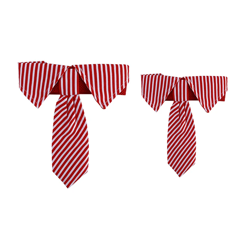 1 шт., регулируемые Галстуки для домашних животных, полосы, маленькие хлопковые Галстуки для собак, щенков, модные аксессуары для собак, бант для ухода за питомцами, галстуки