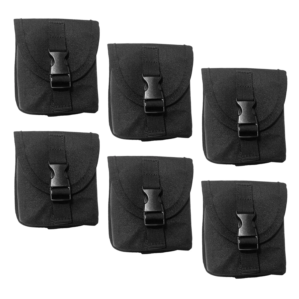 6pcs Durable Diving Weight Pocket Strong Replacement Dive Belt Pouch Pack