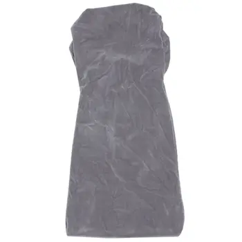 

Stretch Fox Velvet Fabric Dining Room Wedding Kitchen Home Short Chair Seat Covers, Gray