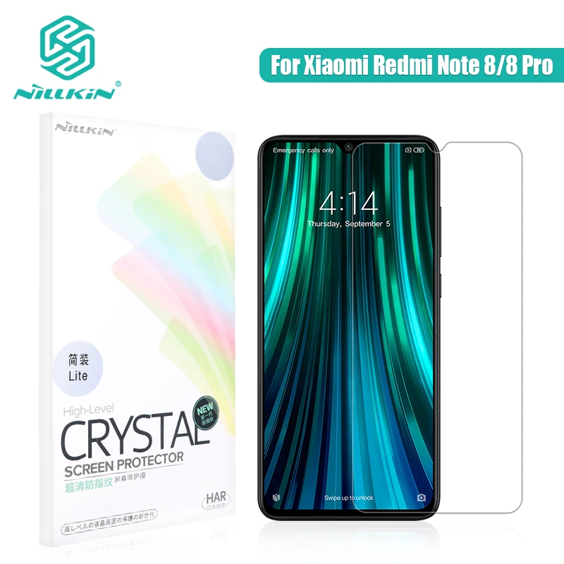 NILLKIN redmi note 8 Pro Защитная пленка для экрана HD супер прозрачная защитная пленка для xiaomi redmi note 8 Матовая Антибликовая 6,3 ''/6,53'' - Цвет: HD Clear Film