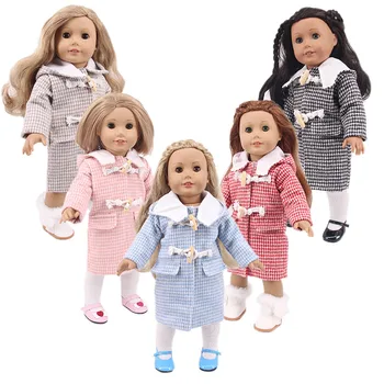 

Doll 5 Colors Male Doll Plaid Coat For 18 Inch American Doll & 43 Cm Born Baby Our Generation Christmas Birthday Girl's Gifts