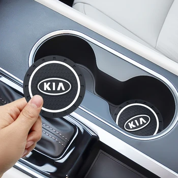 

1/2pcs Car-Styling PVC Car non-slip coaster Mat Case For KIA rio 3 4 ceed cerato sportage soul sorento k2 k5 flip accessories