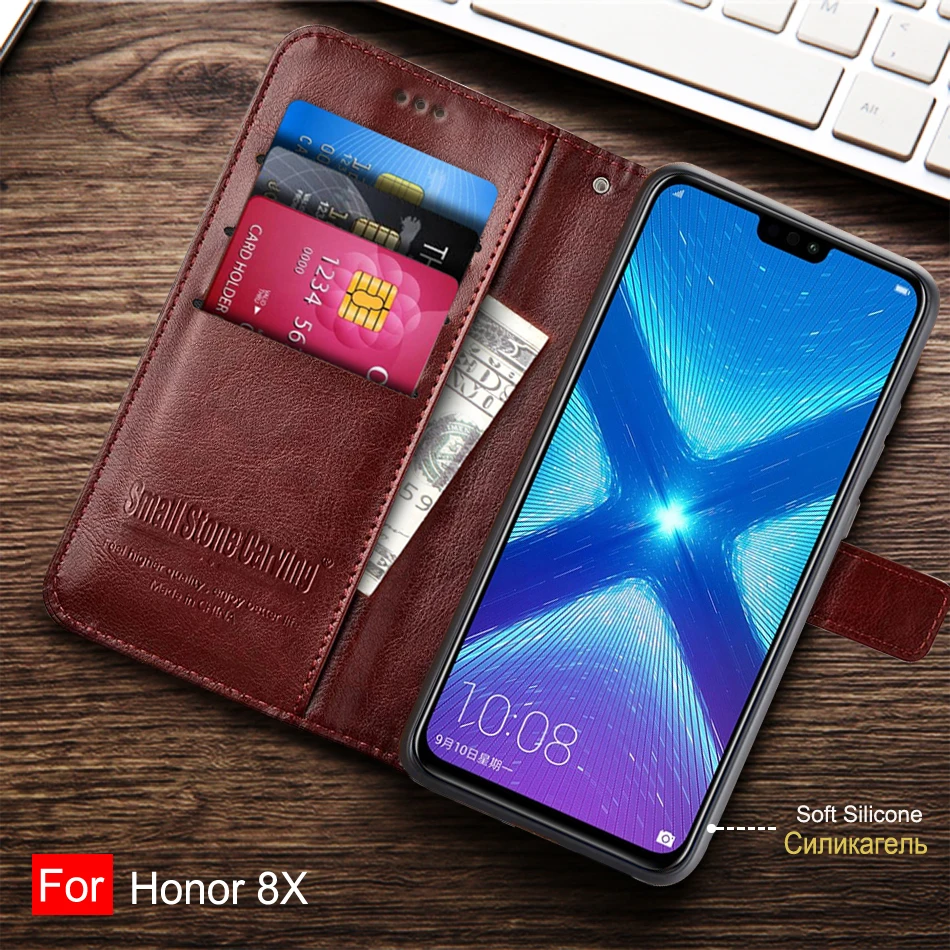 Huawei dustproof case Dành Cho Huawei Honor 8X Ốp Lưng Honor8x Ốp Lưng Dễ Thương Silicone Từ Dành Cho Huawei Honor 8X 8 X Điện Thoại bao Da Với Khe Cắm Thẻ pu case for huawei