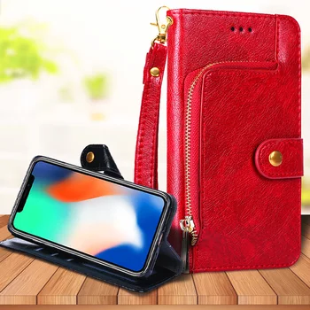 

For Sony Xperia Ace XZ4 XZ2 Compact Premium XZ3 XZ1 Luxury Zipper Wallet Flip Leather Case Lanyard Stand Phone Cover Coque Capa