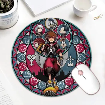 

Popular Kingdom Hearts Computer Mouse Pad Ultra Soft Natural Rubber Mice Mat Round Gaming Mousepad Drop Shipping