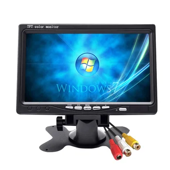 

7" mini monitor TFT LCD 1024x600 AV input/VGA/ Built-in speaker compatible with Raspberry Pi for car pc
