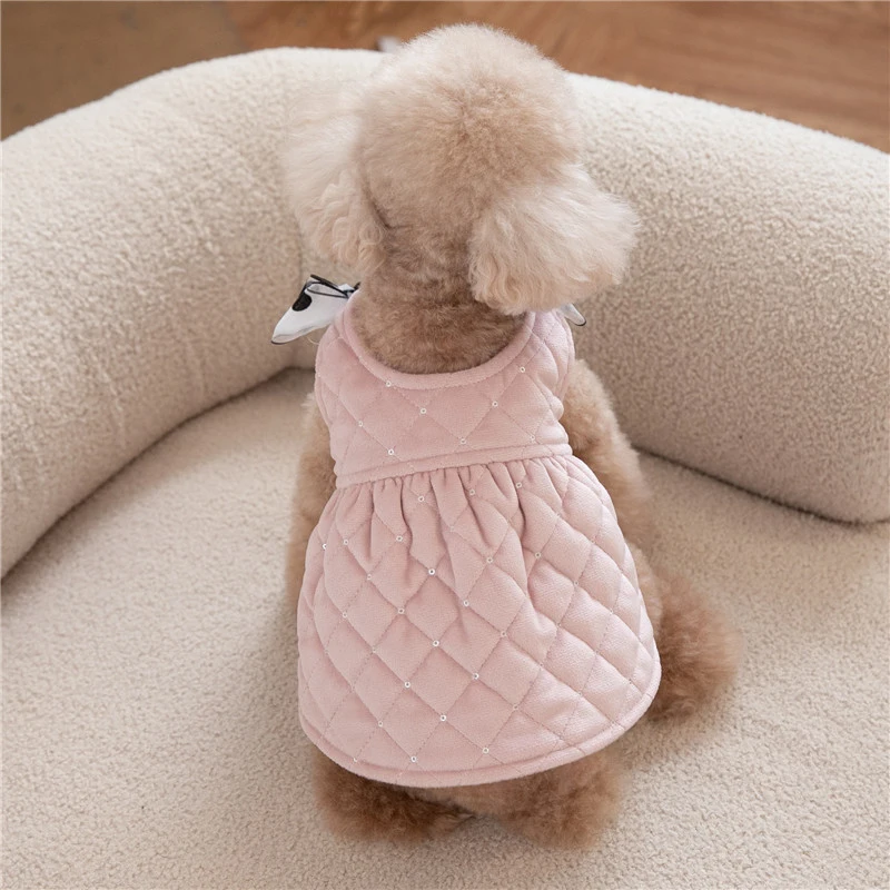 Cat Dog Dress Clothes For Small Dogs Luxury Sweater Skirt Puppy