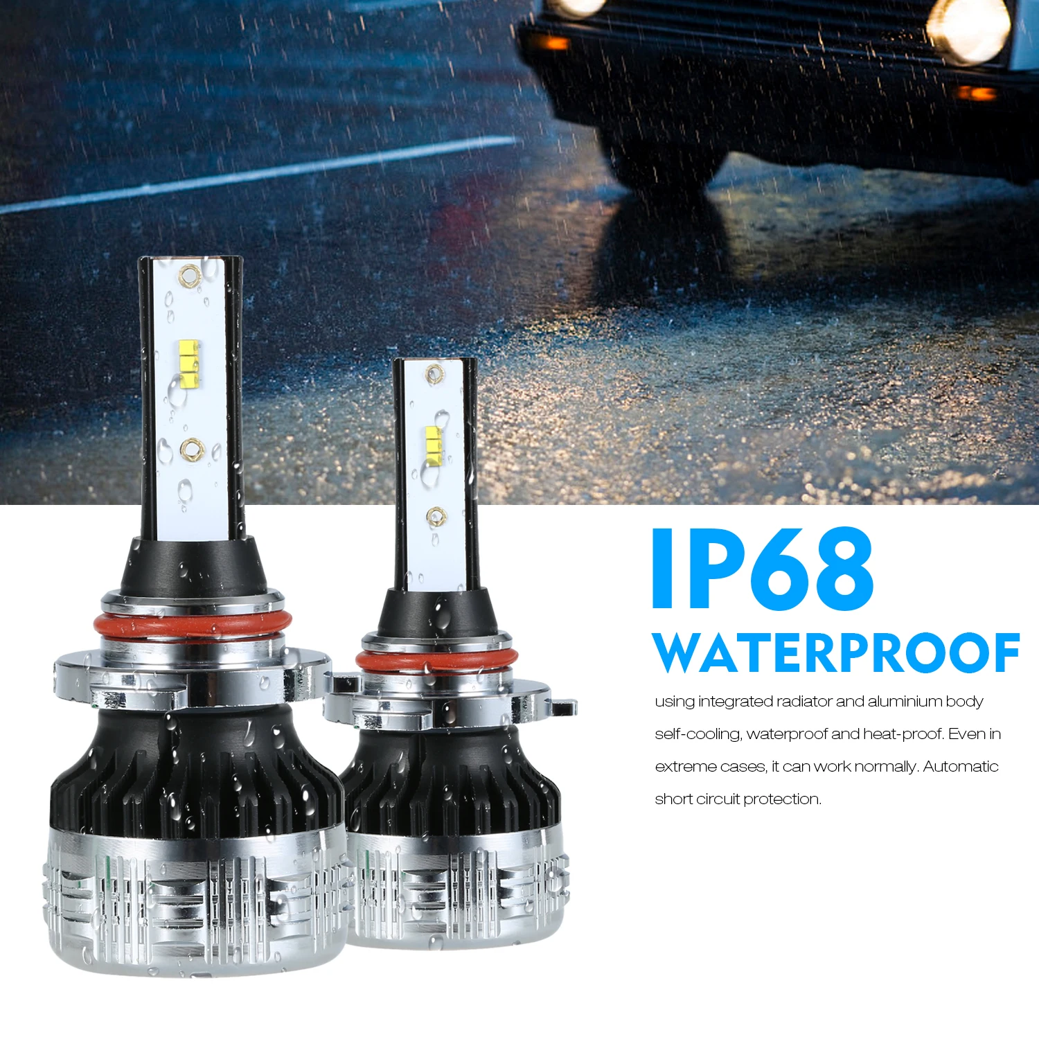 KKMOON 2 шт. Автомобильный светодиодный головной светильник лампы 150W 12000LM 8 V-48 V 9005/H1/H11/H4/H7 Авто налобный мини-фонарь COB Туман светильник Автомобильная Противо-Туманная светильник