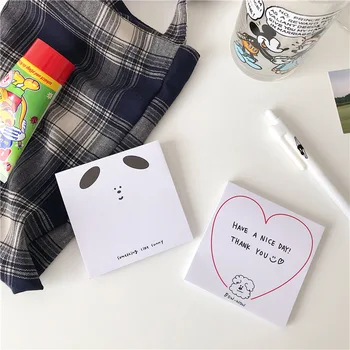 

Sandro ins Curly Puppy Love English Printed Memo Pad Post-it Student Portable Message Book