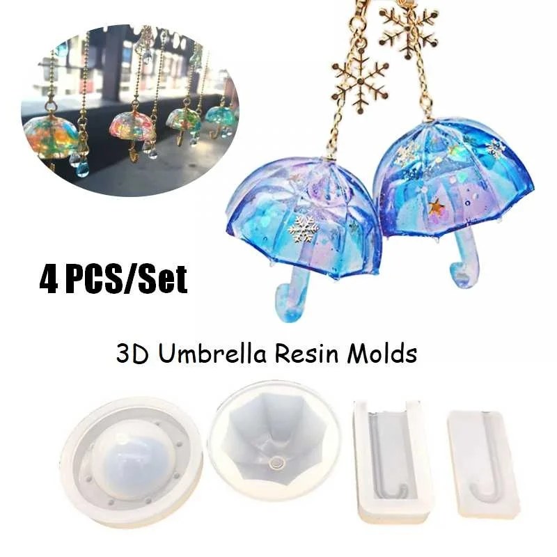 3D зонтик формы смолы плесень силиконовые формы эпоксидной формы DIY ювелирных изделий(только формы