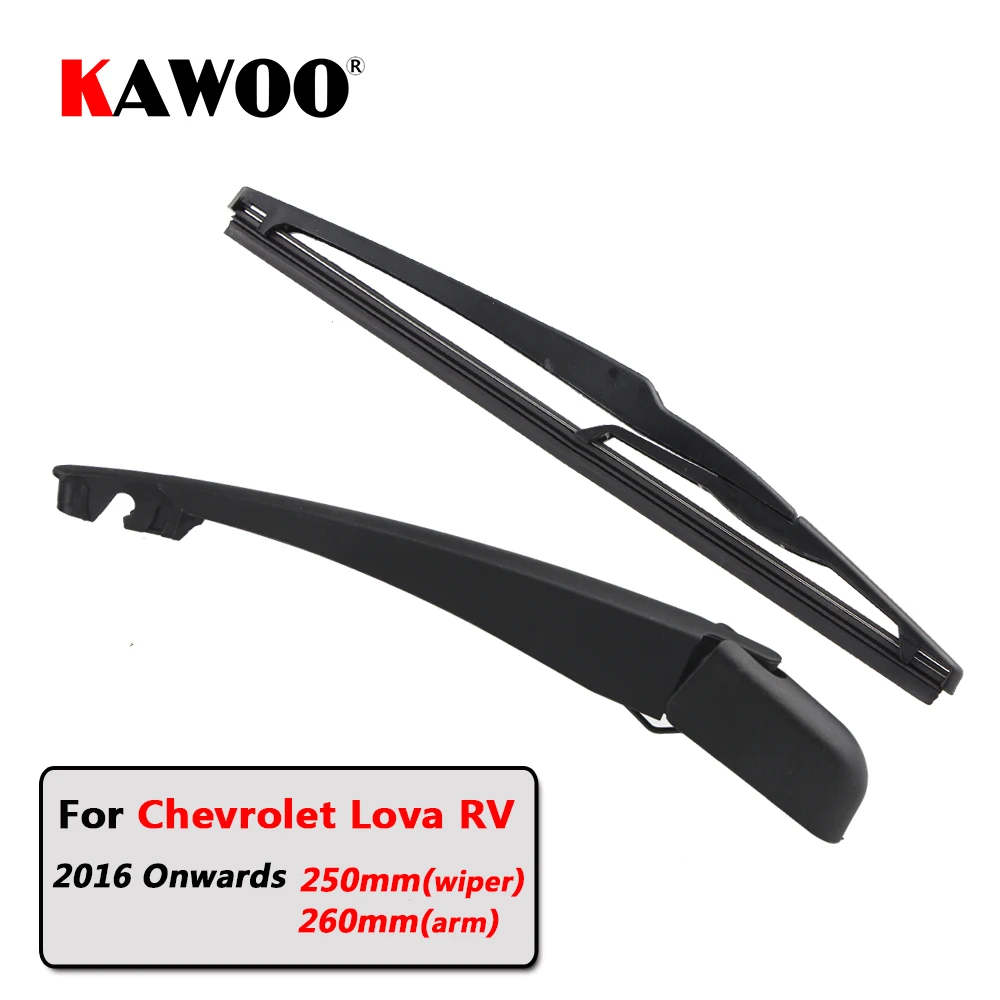 

KAWOO Car Rear Wiper Blades Back Window Wipers Arm For Chevrolet Lova RV Hatchback (2016 Onwards) 250mm Auto Windscreen Blade