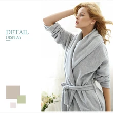 Европейский бренд, женский и мужской халат из микрофибры, осенне-зимний женский элегантный длинный банный халат с большим отворотом, домашний теплый Халат