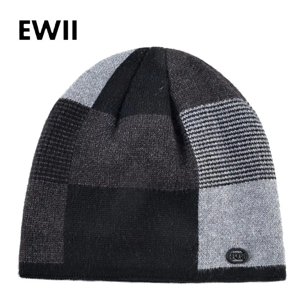 

Double Layer beanie hat women winter knitting hats men thick warm caps male women casual beanies cap fashion skullies unisex