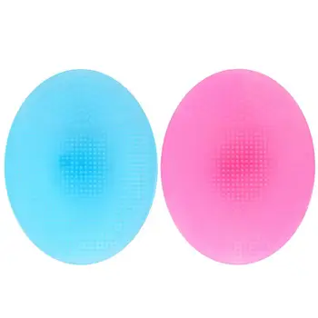 

2pcs Silicone Face Cleansing Brush Manual Facial Cleansing Pad Handheld Mat Scrubber for Sensitive Skin