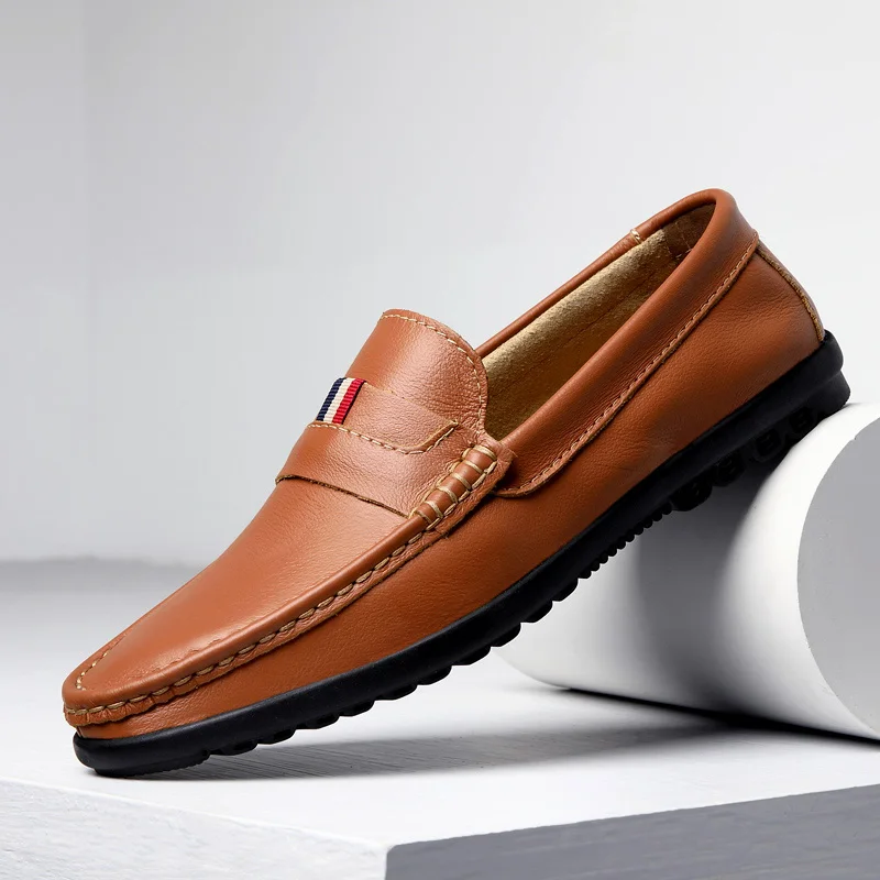 

CASOIPRA 2020 High Quality Genuine Leather Men Loafers Comfortable Driving Shoes Mocassins Slip On Casual Shoes Summer Luxury