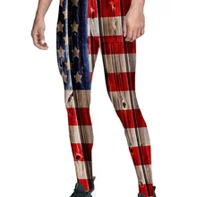 Флаг США брюки для мужчин модные вечерние Брюки с высокой талией до колена полной длины одежда для активного отдыха размера плюс Patter