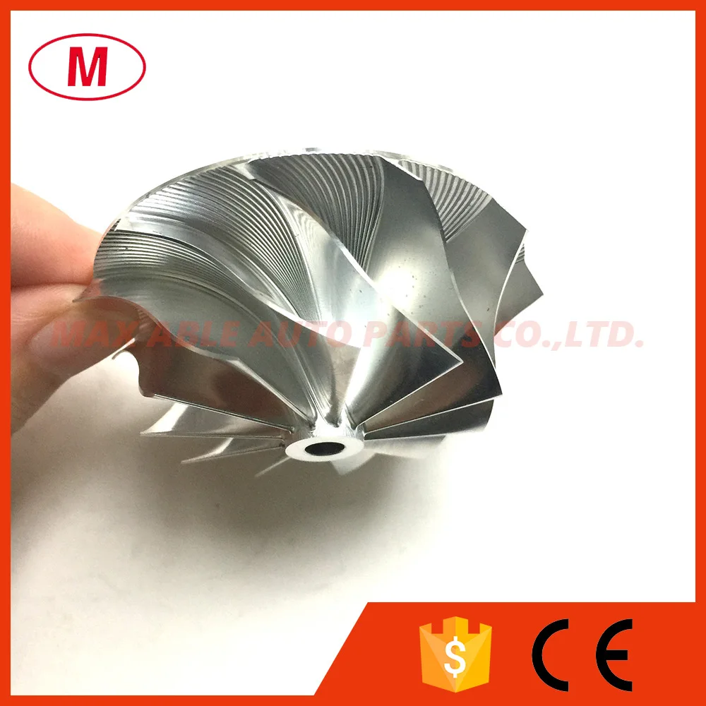 HT12B 46.02/58.00mm 11+0 blades High Performance Forward Turbo Billet Compressor wheel/Aluminum 2068/Turbocharger Milling wheel