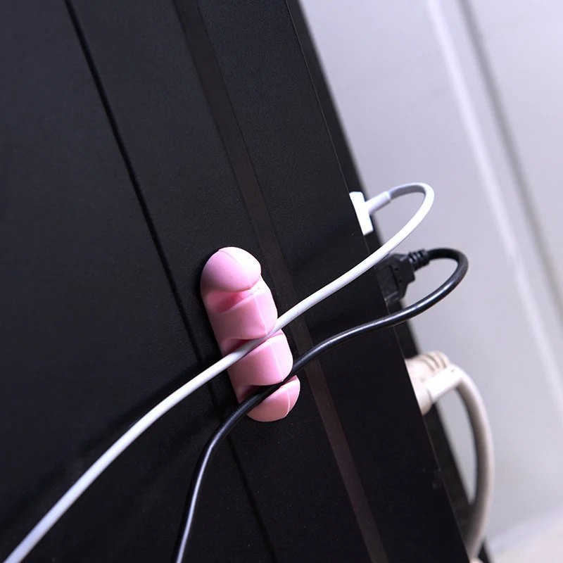 USB кабель Органайзер провода намотки держатель для наушников клипса для кабеля офиса рабочего стола самоклеющиеся телефонные кабели ТПУ галстук Fix линия управления