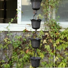 Дренажная цепь с медным дождевым колокольчиком, 2,6 м Дренажная цепь с медным дождевым колокольчиком, 2,6 м