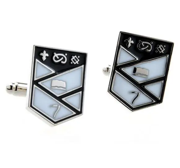 10pairs/lot Copper Enamel Cufflinks Cock Rooster Cross Spider Web Pattern Cuff Links Men's Jewelry Wholesale