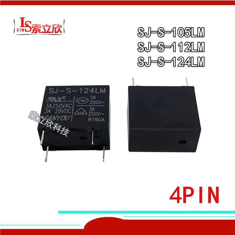 10 шт./лот 100% новое реле Φ 5V SJ-S-105LM 9V 12V 24VDC SJ S 112LM 4pin 3A | Обустройство дома