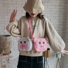 Микро для поросенок сумка через плечо мультфильм милый поросенок мини Изменение Холщовая Сумка