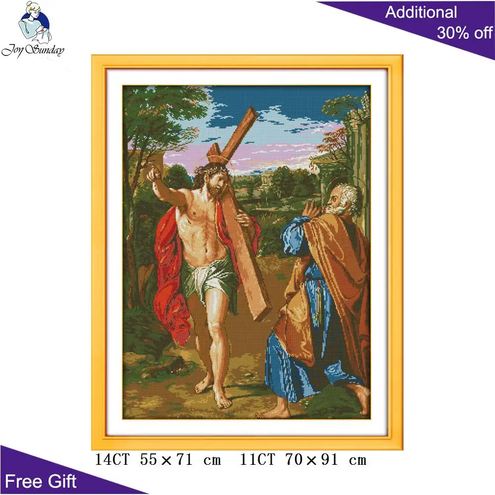Вышивка крестом Joy Sunday Jesus R429(4)R512R530(5)R564 14CT11CT домашний декор крест с ангелами|joy