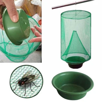 

Dropshipping Household Green Health Reusable Hanging Pest Control Fly Catcher Killer Trap Zapper Cage Net Garden Yard Supplies