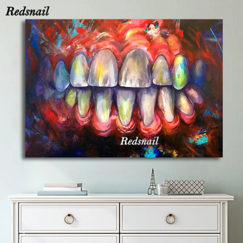 WANGART colorful Tooth Dental Wall Art Diy Diamond Painting 5D Embroidery Mosaic Dentist Gift Clinic Decor EE737 | Дом и сад