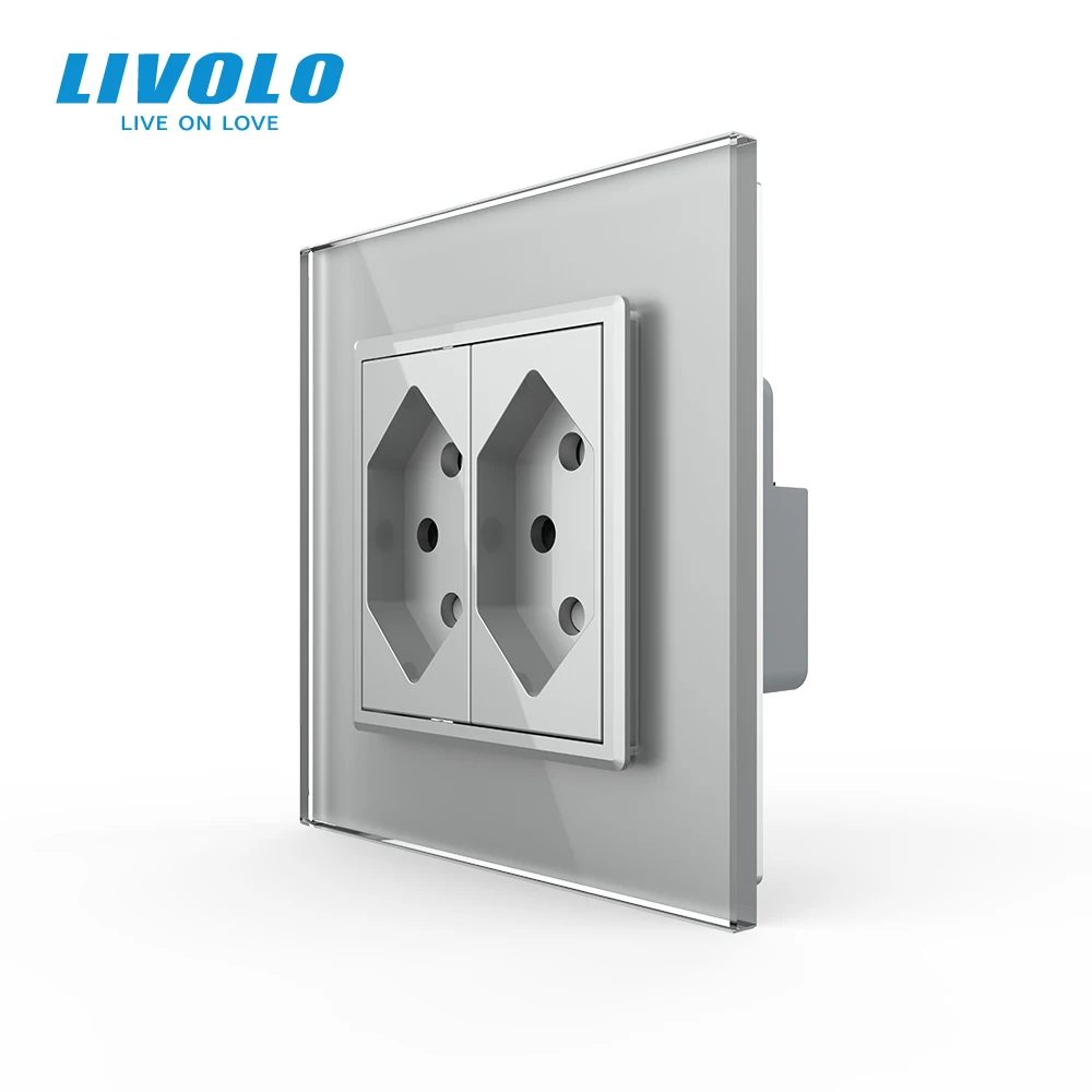 Розетка электрическая Livolo со стеклянной панелью 10 А|socket power|panel socketsocket panel |