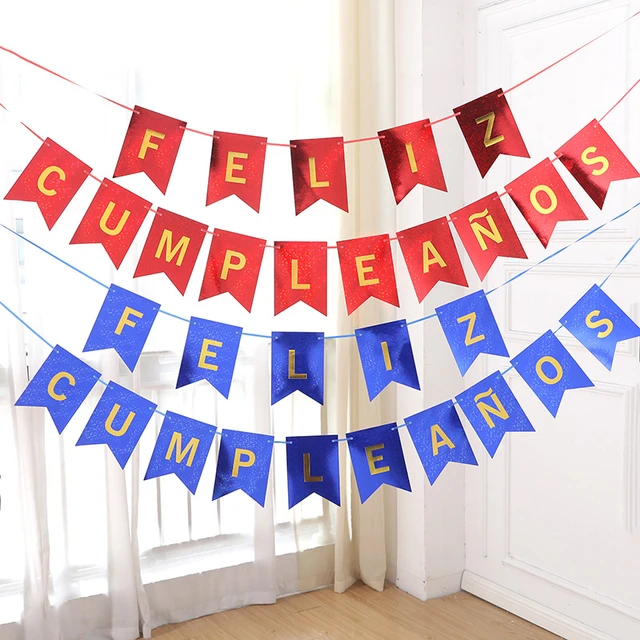 Pancarta de papel Kraft, decoración de feliz cumpleaños, banderines de  guirnalda de cola de pez, suministros para fiestas de cumpleaños -  AliExpress