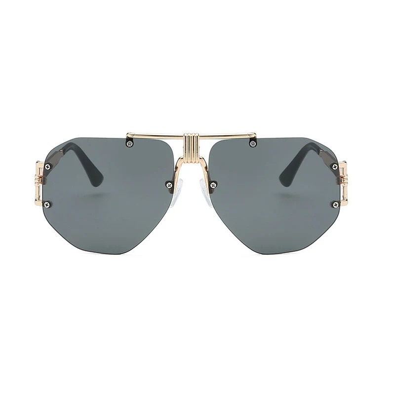 OEC CPO роскошные солнцезащитные очки без оправы для женщин и мужчин прозрачные оттенки солнцезащитные очки женские металлические оправы черный цвет грандиент Oculos O53