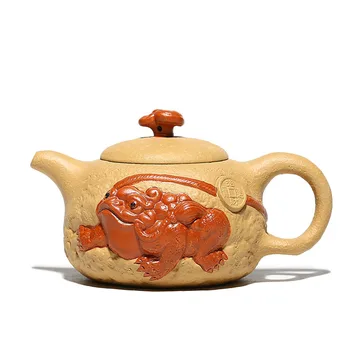 

Purple clay yixing teapot raw ore mud pure manual authentic pot with gift box