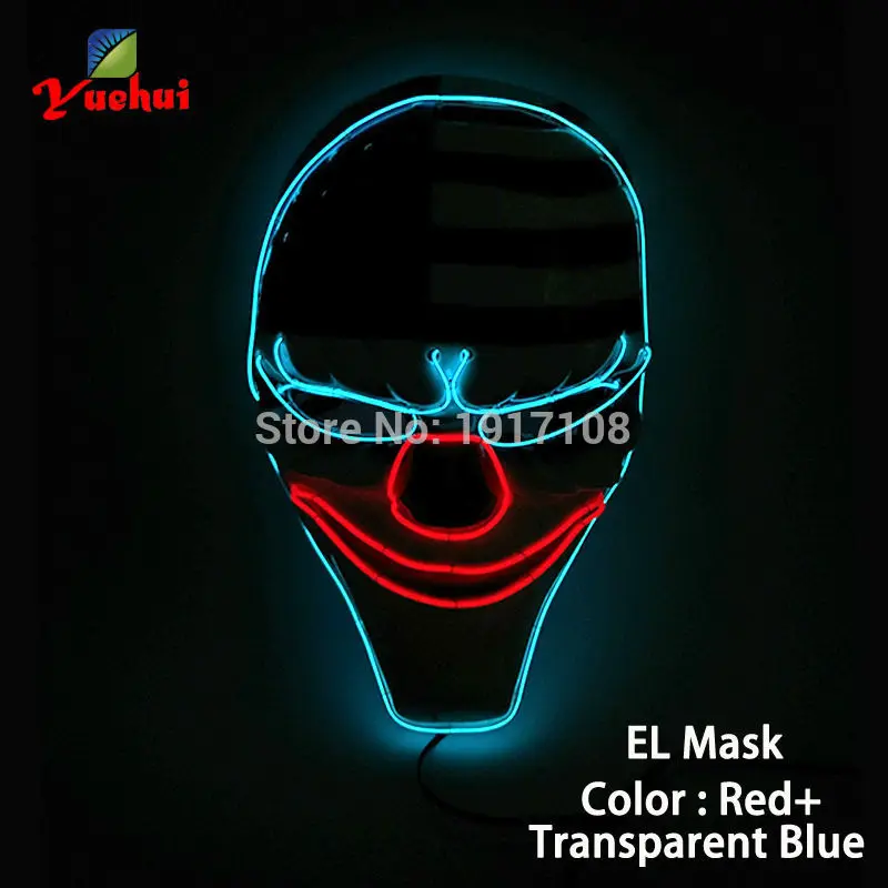 mask 5 Лидер продаж EL Wire светящаяся маска Nenon светильник костюм маска светодиодный Вечерние Маски для страшной тематики косплей маска украшение - Цвет: mask 5
