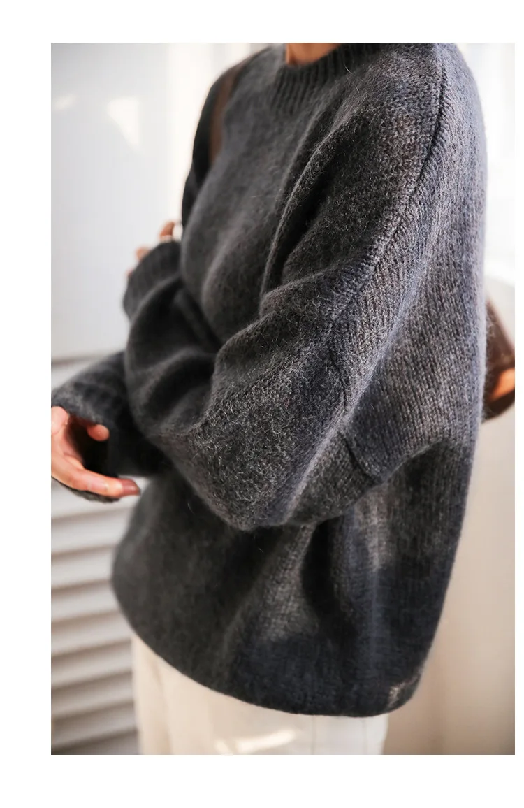Свитер женский свободный пуловер из мохера