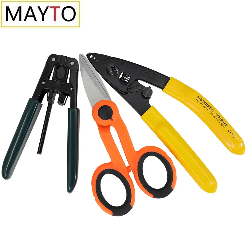 Free Shipping 3 Packs Fiber Optic Tool Kit Kevlar Scissors Double Hole Pliers Stripper and Fiber Optic Stripper CFS-3 free shipping giant kites windsocks rainbow high tails wind kites smoking fly fishing kite unicorn wind kites for seniors kevlar