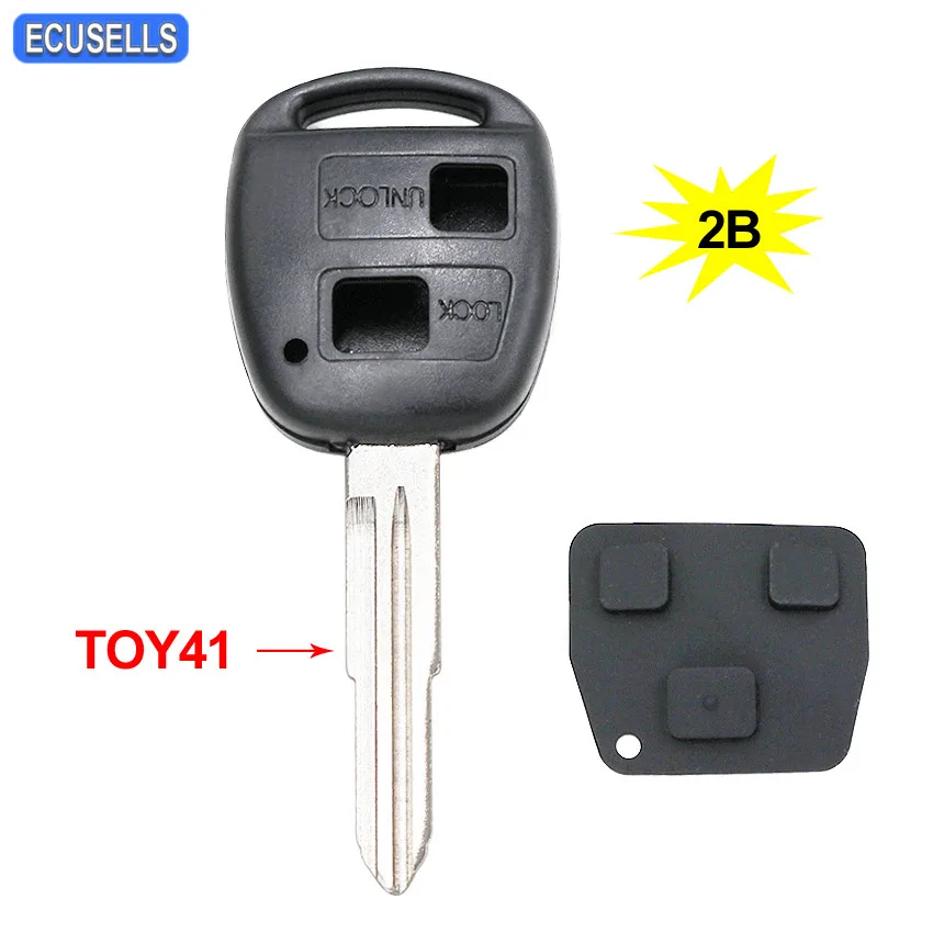 for TOYOTA YARIS 2 BUTTON REMOTE KEY FOB CASE & BLADE TOY41 