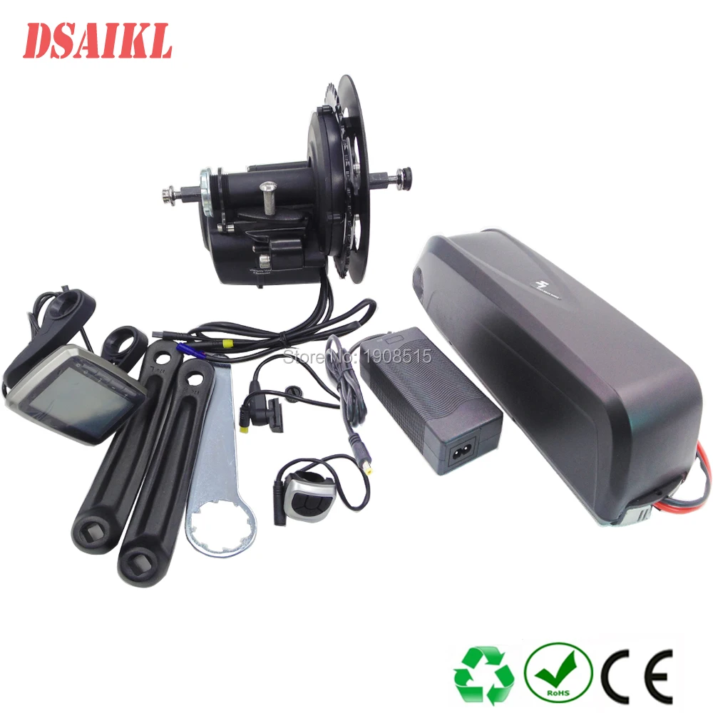 Hailong ebike battery pack 36V 10Ah 12Ah 15Ah and 36V 250W Tongsheng tsdz2 Mid Drive Motor Conversion Kit Bicycle Engine