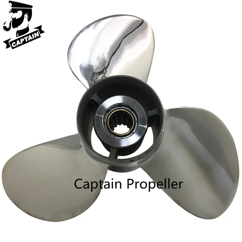 Captain Propeller 11x15 Fit Yamaha Outboard Engines F30 50HP F40 F50 60 HP Stainless Steel 13 Tooth Spline RH 663-45943-01-EL